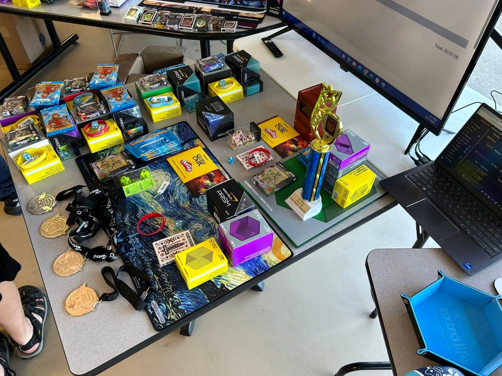 Prize table from the 2025 Extra Life event