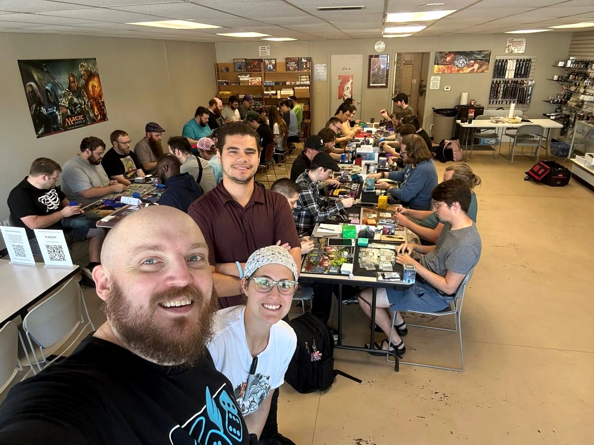 A packed room of players at the 2025 Extra Life Pauper event