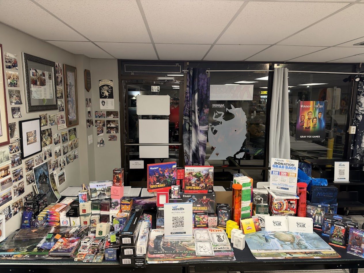 Prizes and donated items at the 2026 fundraiser