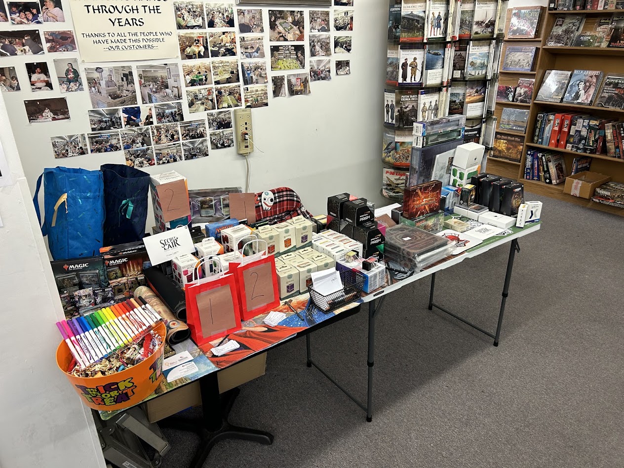 Donated prizes at the 2024 event